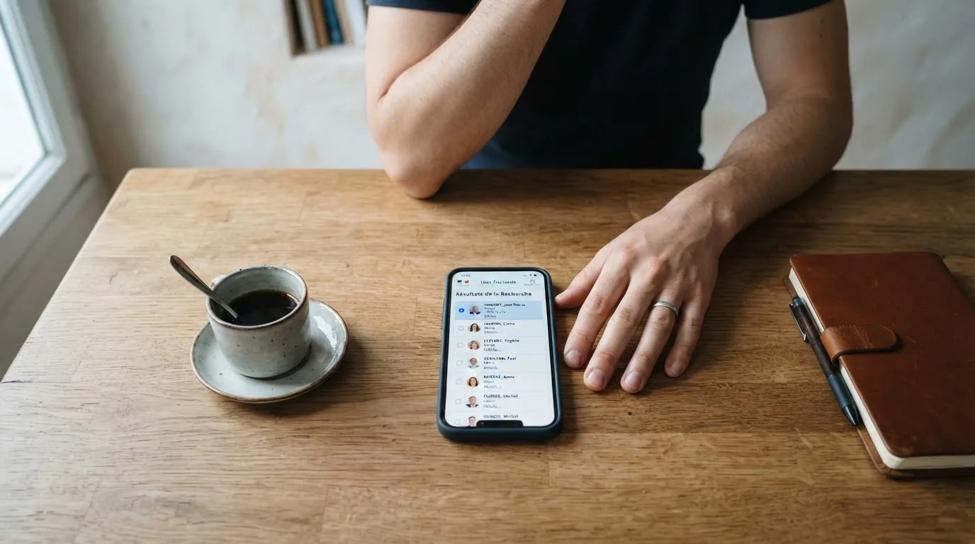 document officiel stylisé représentant un agrément ANJ consulté sur smartphone