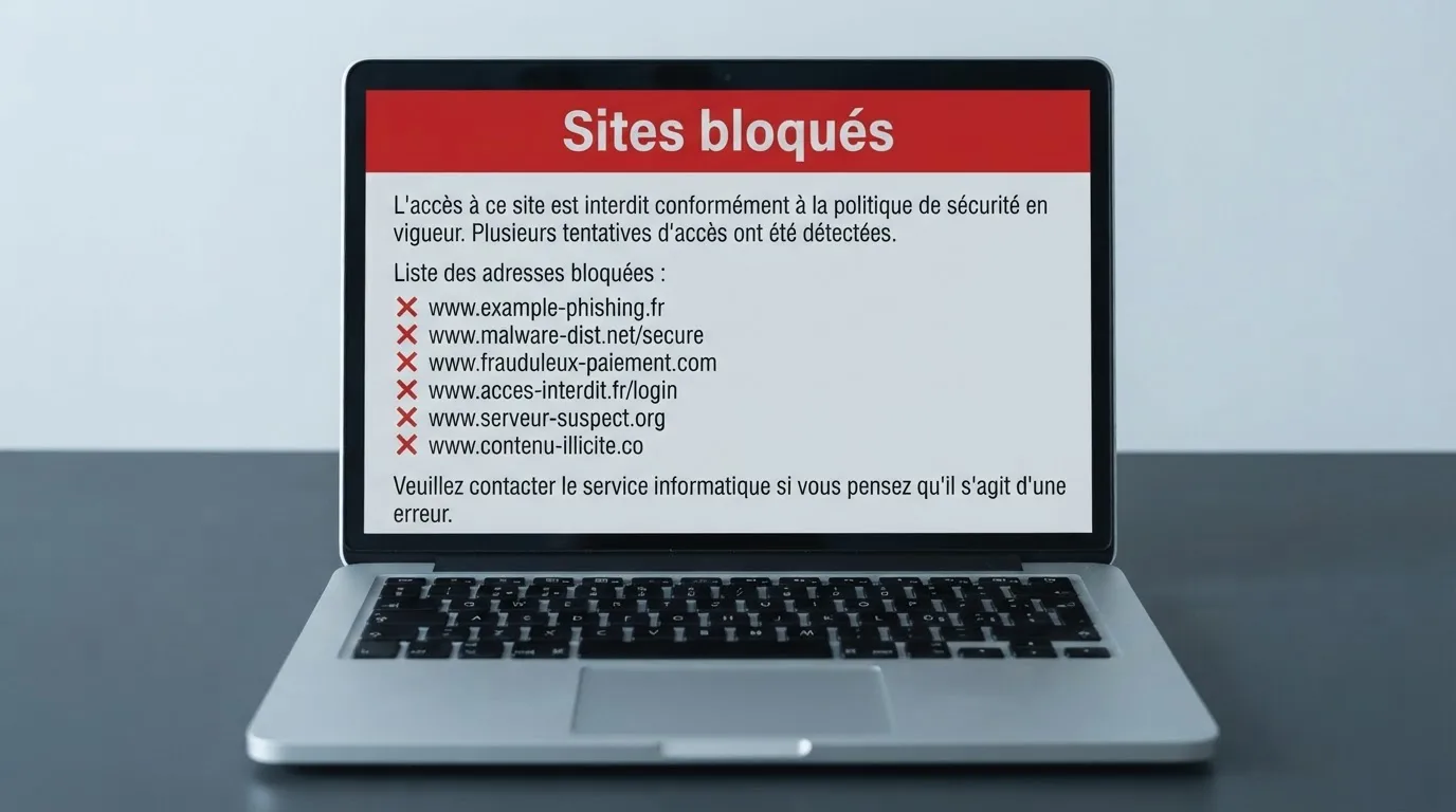 Une page d'avertissement officielle listant des sites de jeux d'argent bloqués par le régulateur français.